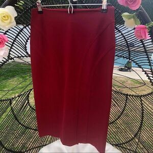Shape FX Red Pencil Straight Skirt Sz 6 Tall